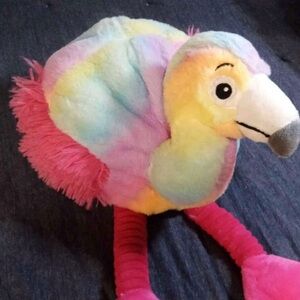 Pastel Reversible Flamingo Plush with Pink Legs (rainbow / pink)